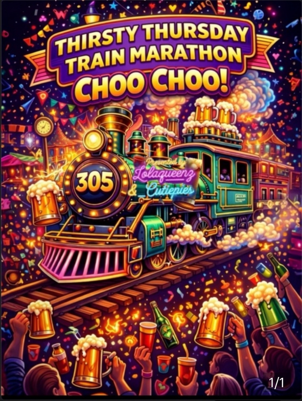 Thirsty Thursday Train Marathon Choo Choo